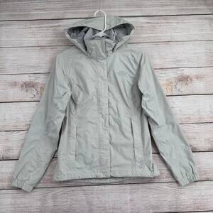 The North Face Resolve 2 Jacket Women’s XS Gray Beige Stowable Hood